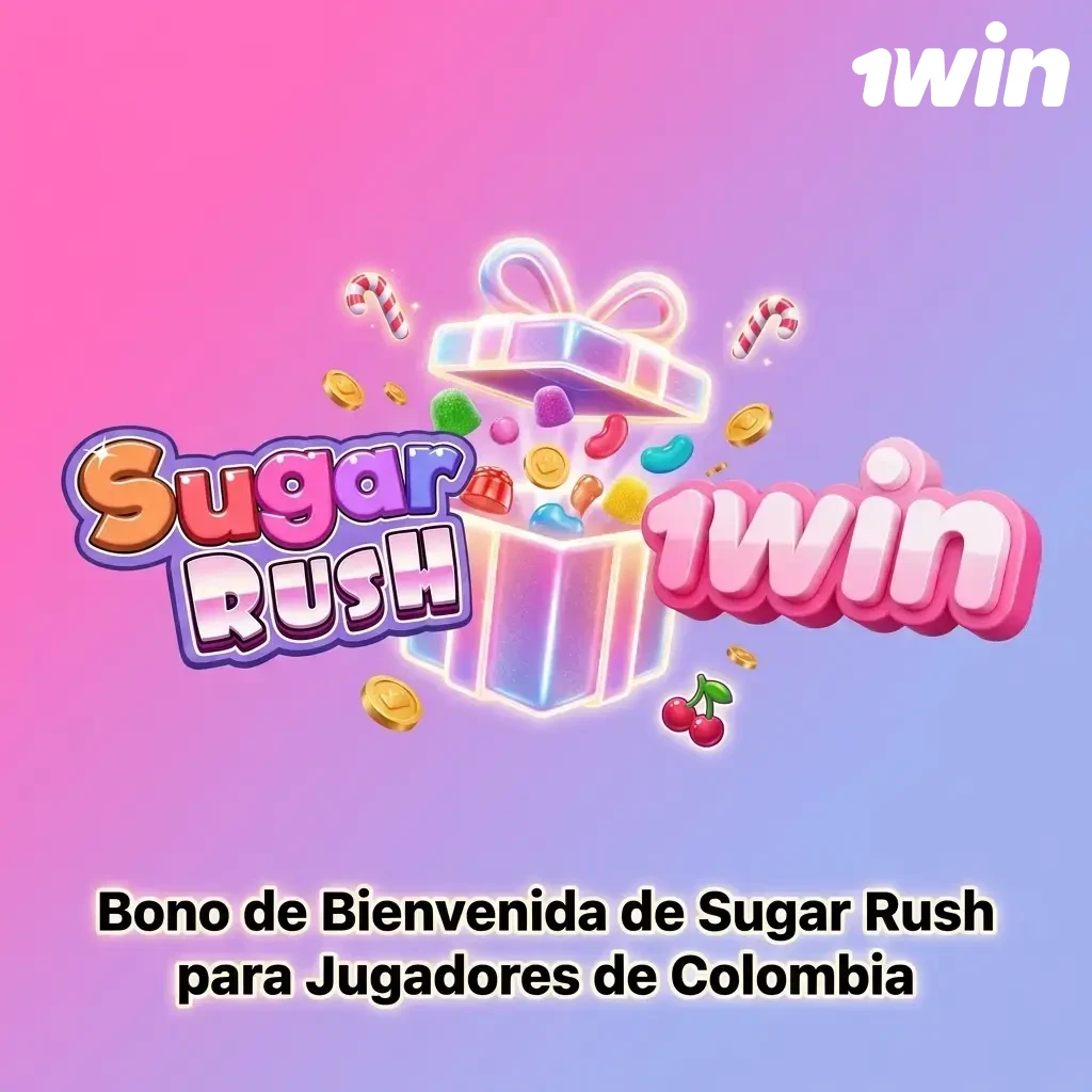 Bono de bienvenida 1win para Colombia: hasta 150% y 180 giros gratis en Sugar Rush en 4 depósitos
