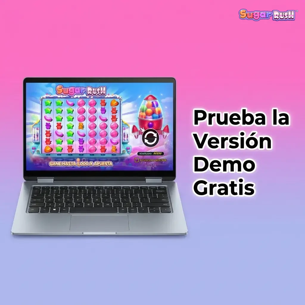 Pantalla de demo gratuita de Sugar Rush con cuadrícula y símbolos especiales visibles sin depósito