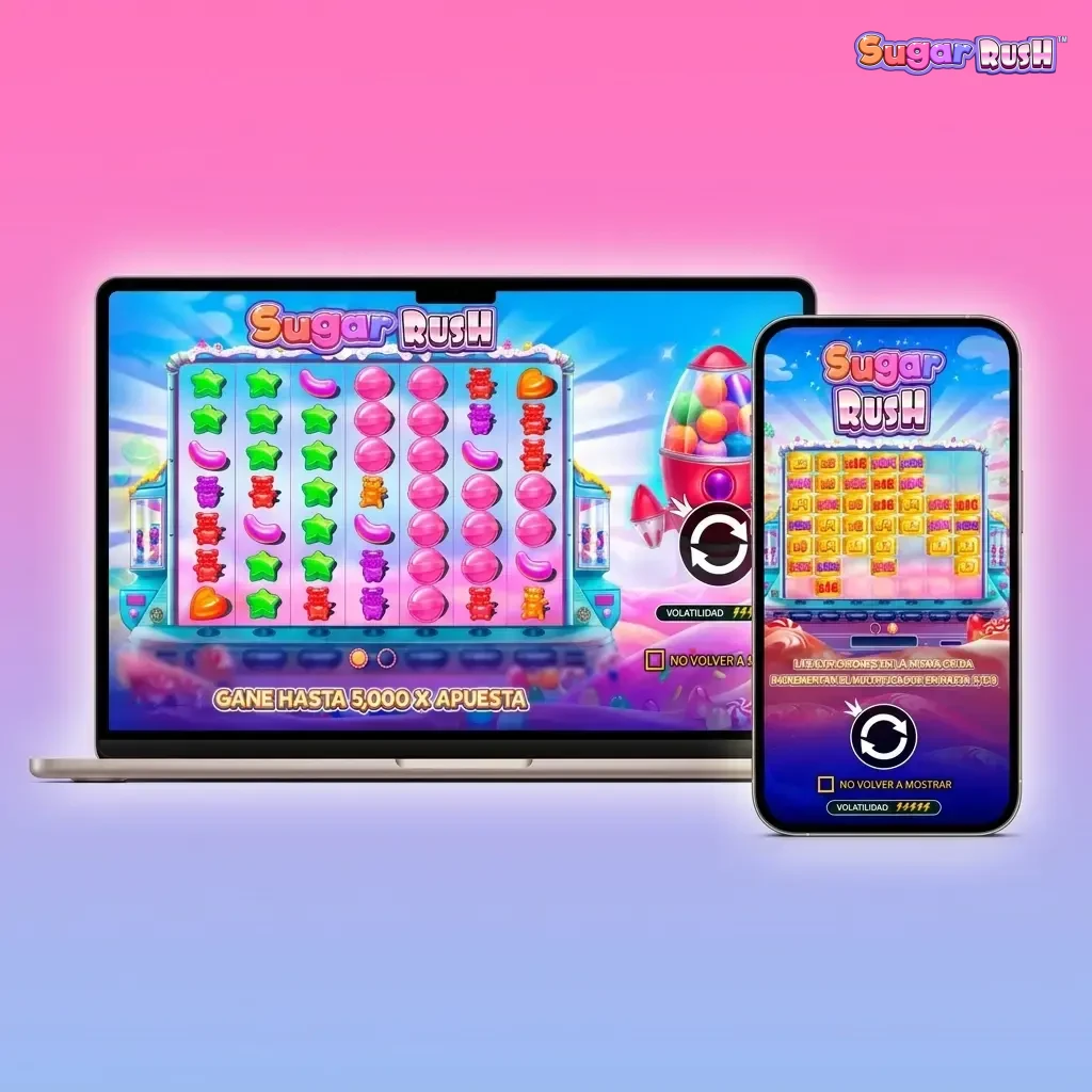 Sugar Rush disponible en Android, iOS, Windows y macOS con interfaz adaptada a cada dispositivo y sistema operativo