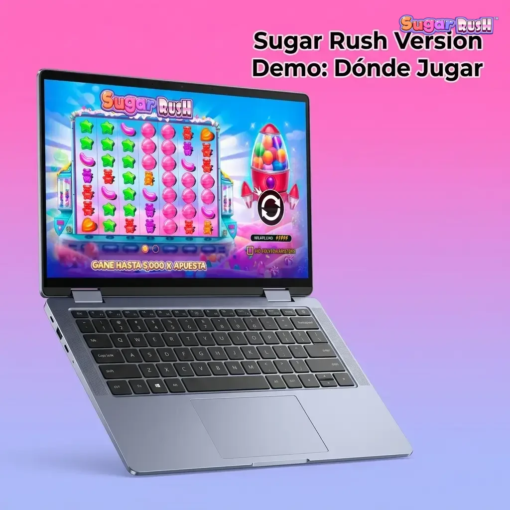 Jugador explorando la versión demo de Sugar Rush de Pragmatic Play en un casino en línea sin dinero real