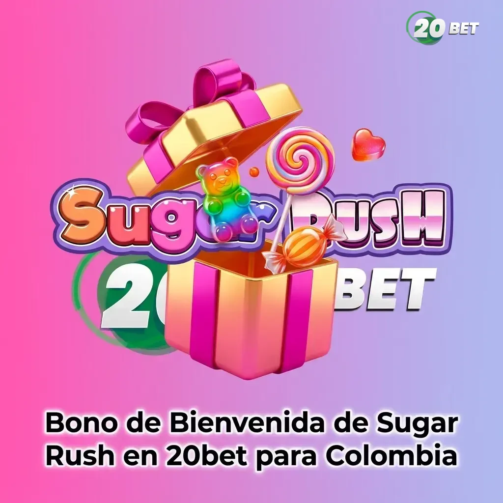 Bono de bienvenida 20bet Colombia: hasta EUR 120 y 120 giros gratis en Sugar Rush con depósito mínimo de EUR 10