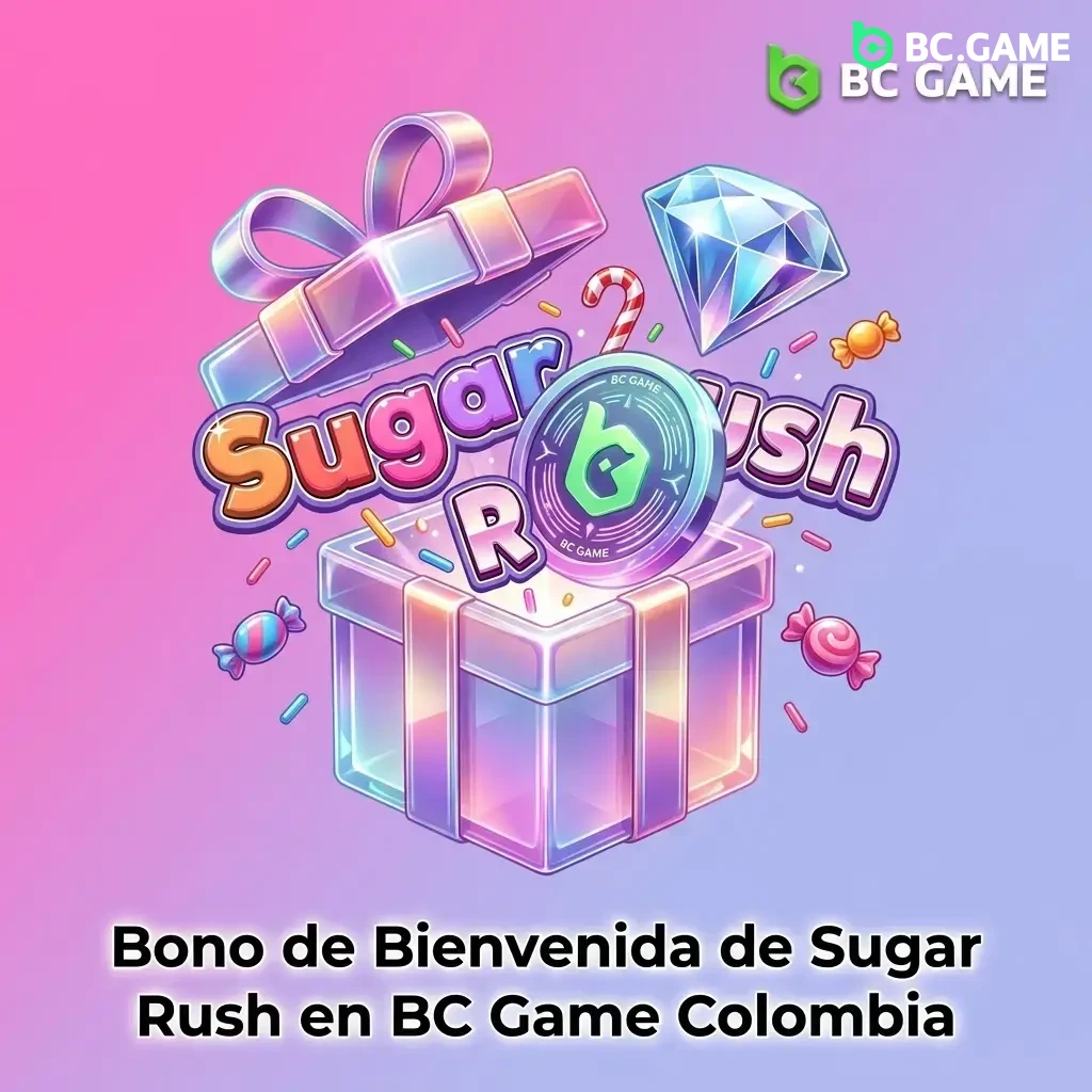 Bono de bienvenida BC Game Colombia hasta 1.800.000 COP para jugar Sugar Rush en casino o deportes