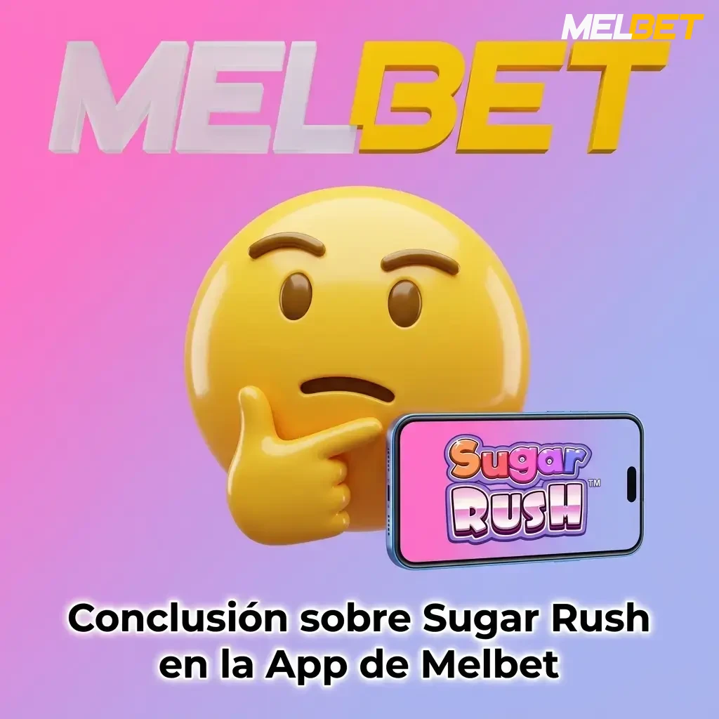 Conclusión sobre Sugar Rush en la app de Melbet Colombia con RTP del 96,50% y bono de casino