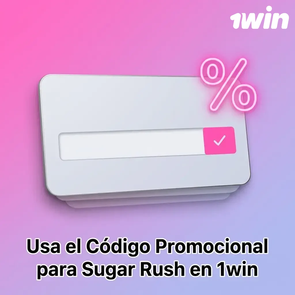 Código promocional 1WINCOL para obtener bonos en Sugar Rush de 1win, ingresado durante el registro en la app