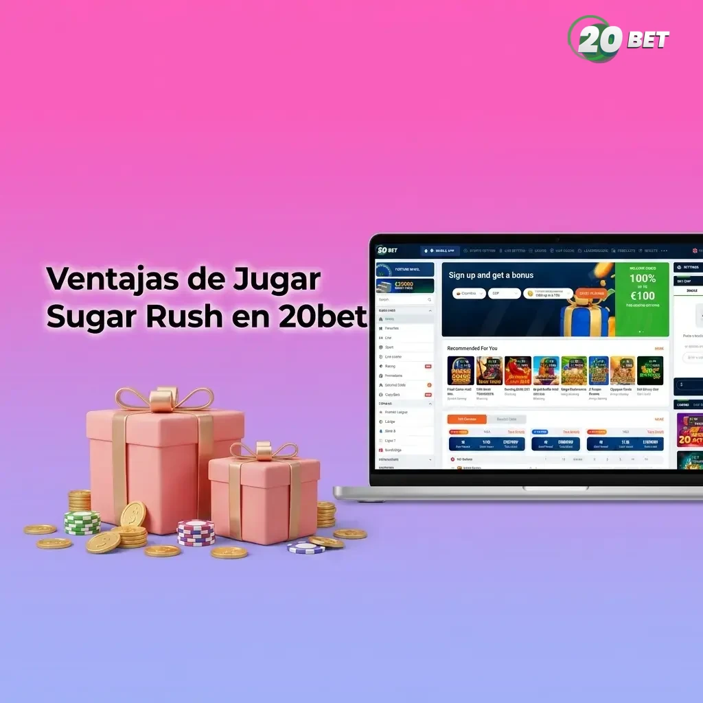 Ventajas de jugar Sugar Rush en 20bet: RTP 96,50%, demo gratis, pagos PSE y bono de bienvenida